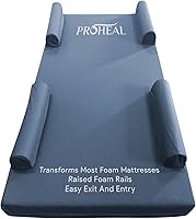 Vista 4 de ProHeal Funda de colchón de aire para cama de hospital con rieles de cama definidos, rieles de 36 x 80 x 6 x 3 pulgadas, rieles de cama