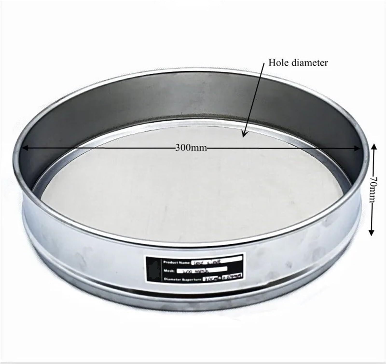 Sito testowe ze stali nierdzewnej 304, 30 cm, 12-200 mesh, laboratoryjne sito do pobierania próbek, 1 szt.(100 mesh)