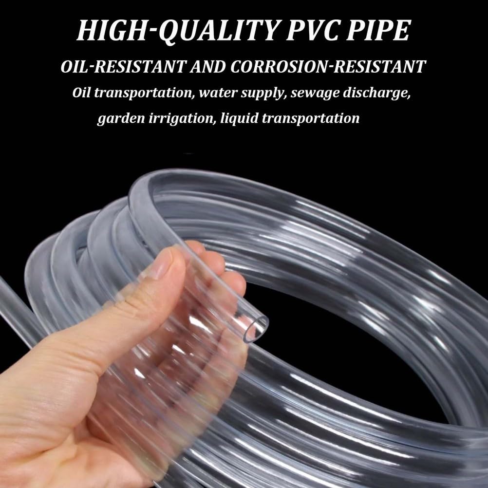 COYOUCO Durchsichtiger Flexibler PVC-Schlauch OD 20 mm / 22 mm / 24 mm transparenter Vinylschlauch für Aquarium, Pumpe, Labor, DIY-Projekte 5 Meter,24mm*19mm