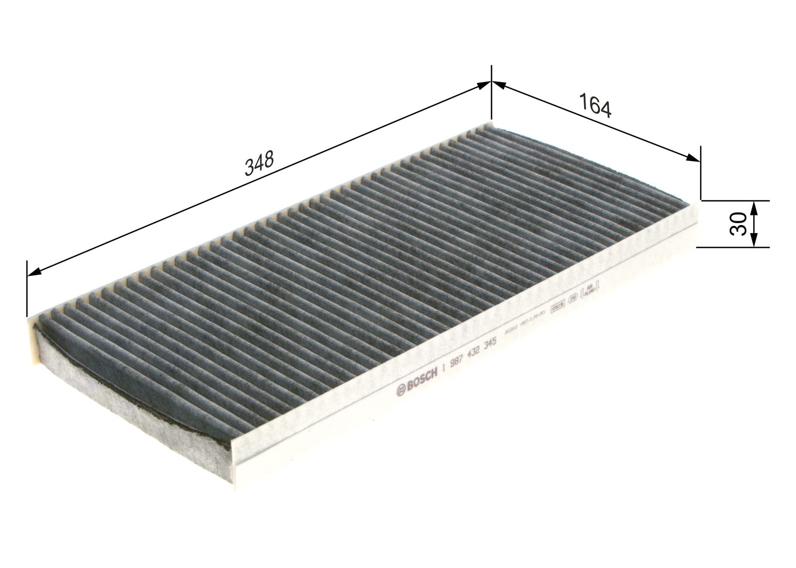 Bosch M5156 Filtre d'Habitacle Standard, Filtre de Remplacement - Contre le Pollen et la Poussière pour un air plus Propre à l'Intérieur du Véhicule