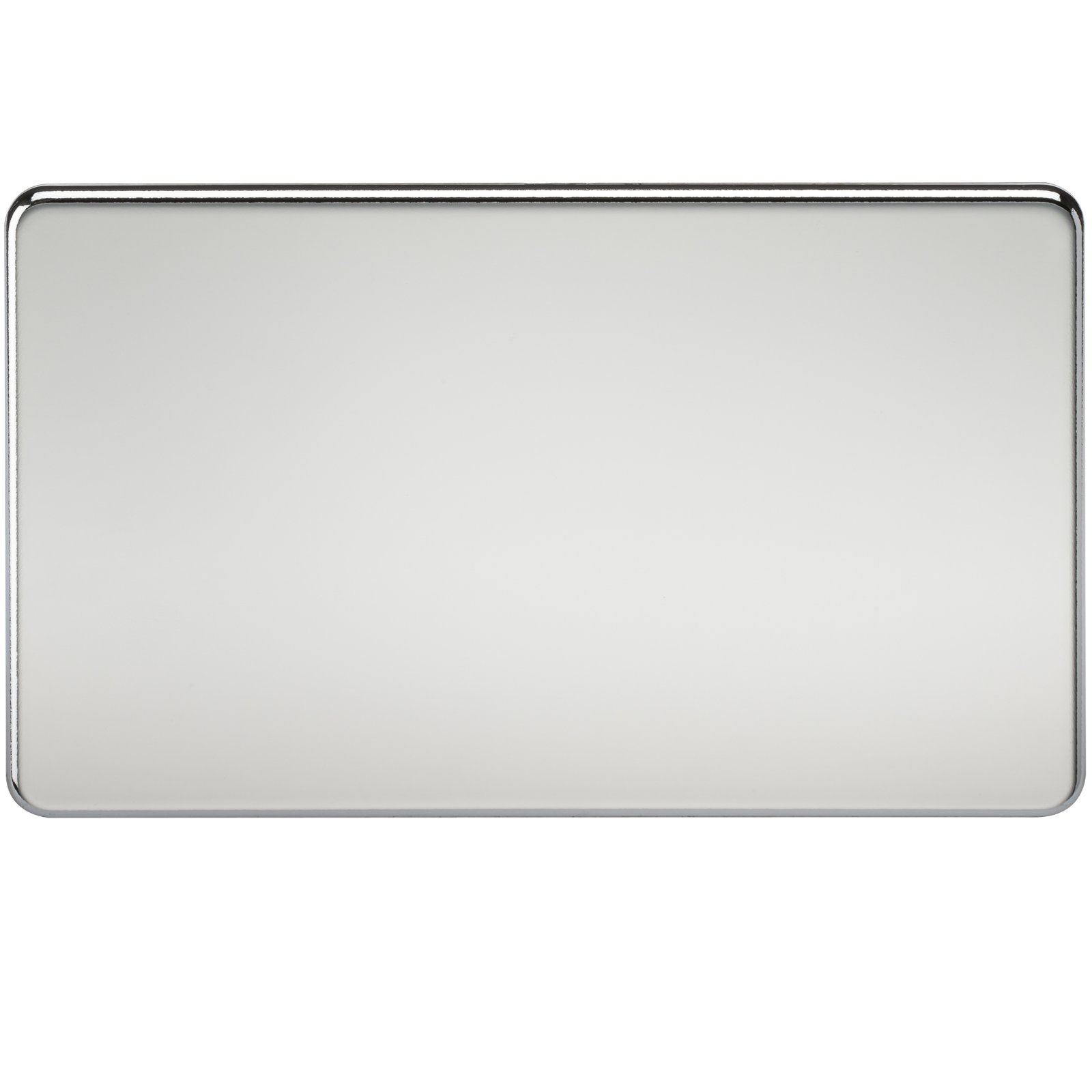 Knightsbridge Polished Chrome Sf8360pc Screwless 2-Gang Blanking Plate,