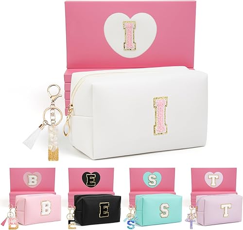 Miniatura 98 de Regalos de cumpleaños para mujeres y ella, bonita bolsa de maquillaje de viaje, bolsas de cosméticos de gran capacidad para mujeres, bolsa de Rosa