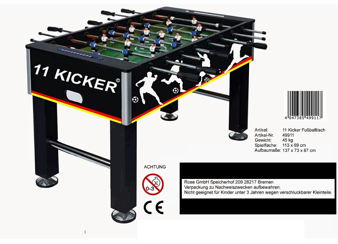 Izzy Multifunktionale Spieltische 4-in-1-Tisch und Einzeltisch für Tischfußball, Billardtisch, Tischtennis, Speedhockey, Billard und Tischtennis