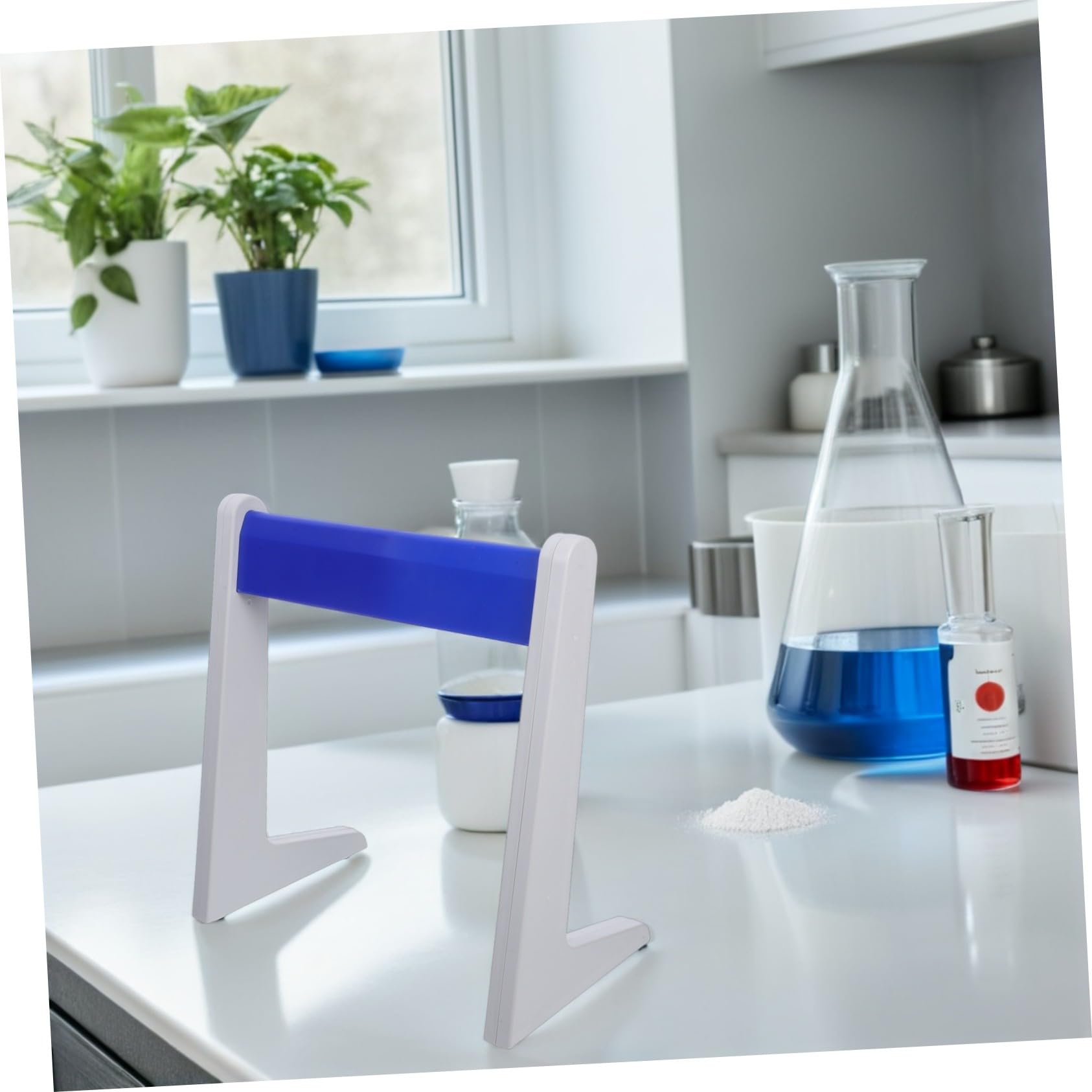 Soporte para Pipetas de Plástico Resistente Compacto y Estable Soporte Triangular para Organización Laboratorio