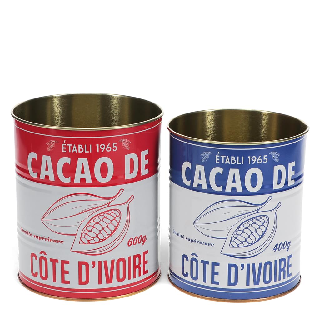 Rex London Medium Cacao storage tins (set of 2)