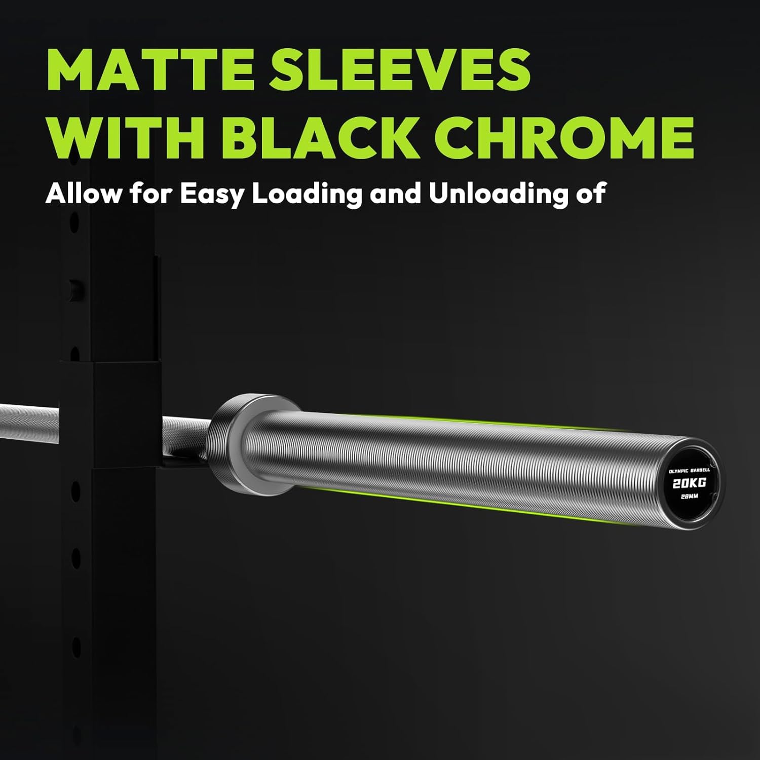 HANDBODE 2 Inch Olympic Barbell Bars | 4 ft, 5 ft, 6 ft, 7 ft | Multiple Options, Weight Bar for Bench Press, 500 lb to 1000 lb Capacity, Hard Chrome, Knurled Grip, Strength Training Weightlifting