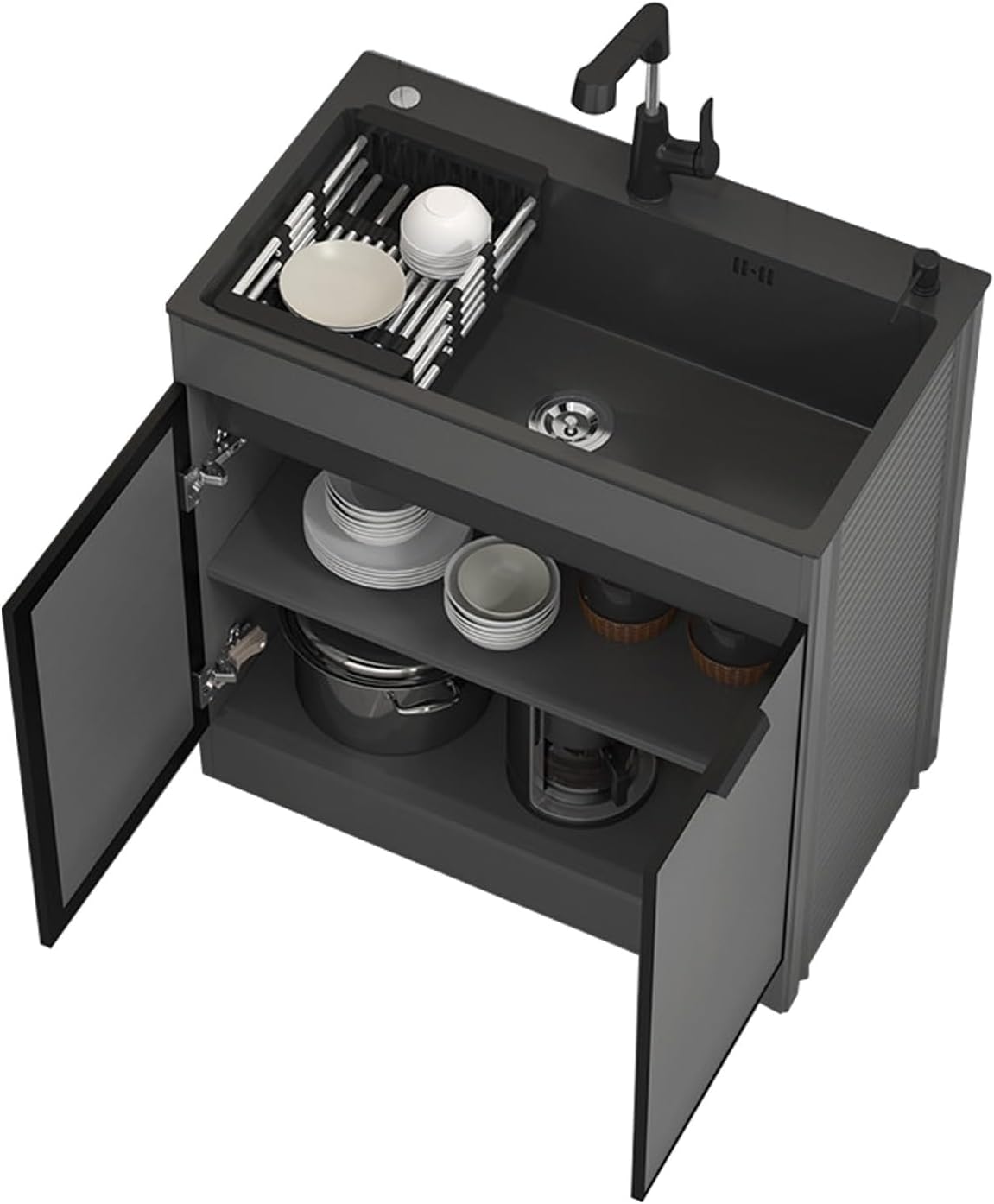 CESTO SOSPESO LAVANDINO Plastica Cesto Scarico Per Drenare Le Verdure - Foto 6