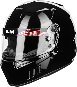 ILM Snell SA2025 Full Face Auto Racing Helmets Lightweight Fiberglass for Adult Men and Women Model 890