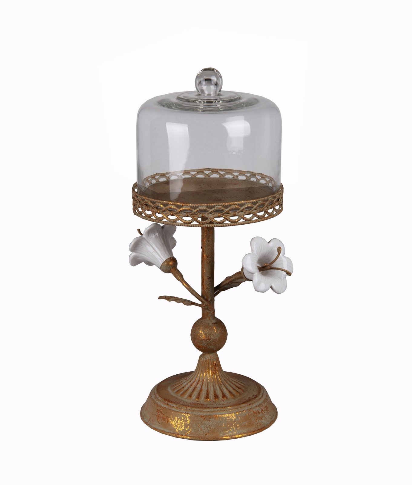 Privilege International 88100 Metal Candle Holder, Small, Flower