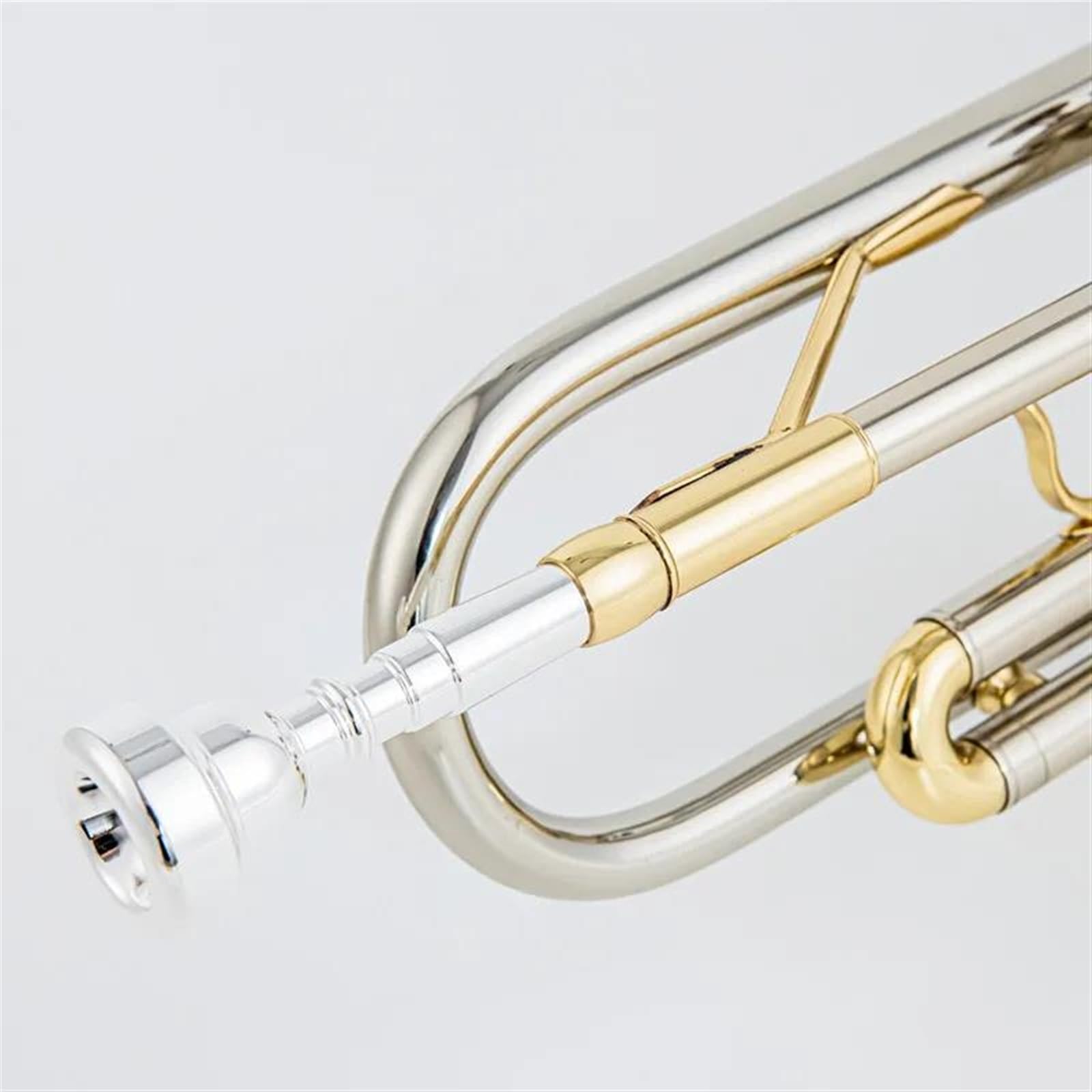 Trąbka Dorosła Trąbka Bb B Flat Mosiądz Srebrny Pozłacany Profesjonalny Instrument Muzyczny Trąbka Ze Skórzanym Etui
