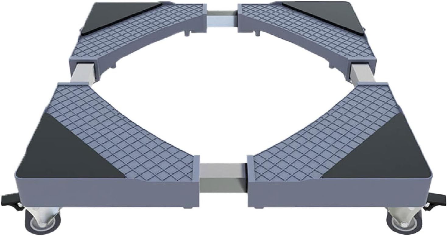 洗濯機 台 かさ上げ台 防水パン 4輪 洗濯機置き台 冷蔵庫置き台 キャスター 対応移動式 防振パッド付き 360度回転 高さを調節