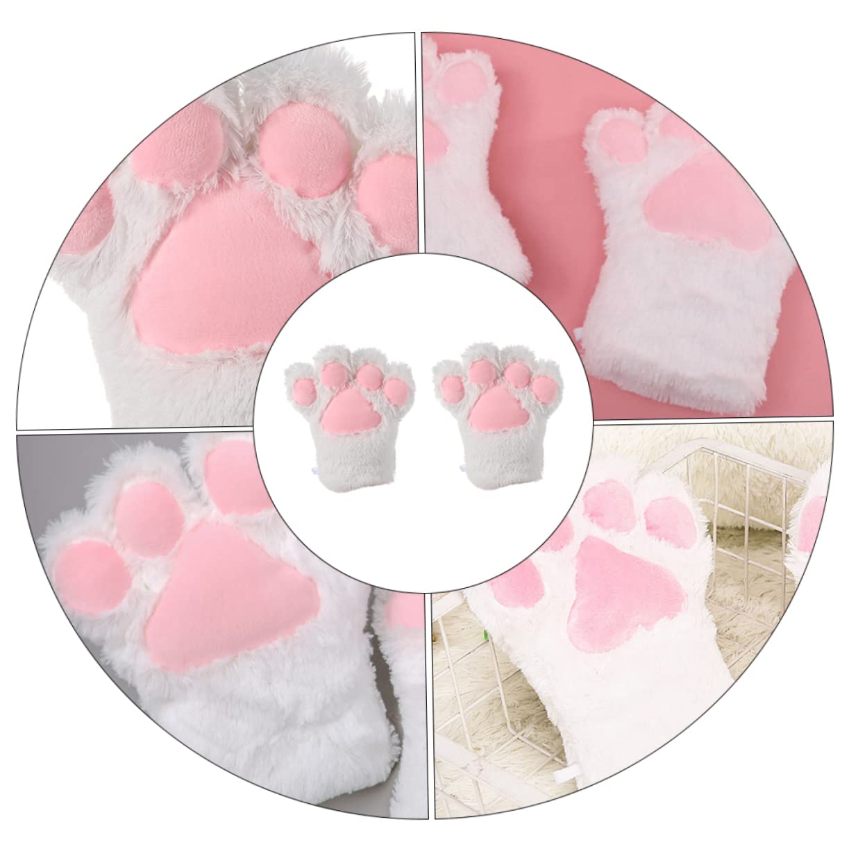 BESTYASH Supple Gloves Boys and Girls Cat Gloves for Cosplay Stage Performance Carnival Role Playing Cat Claws