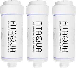 Fit Aqua AC-WSM AM-SET-V Wasserfilter für Waschmaschine & Spülmaschine | Kalk- & Sedimentschutz, 3/4 Zoll Anschluss, werkzeuglose Montage, universell einsetzbar, 3 Stück