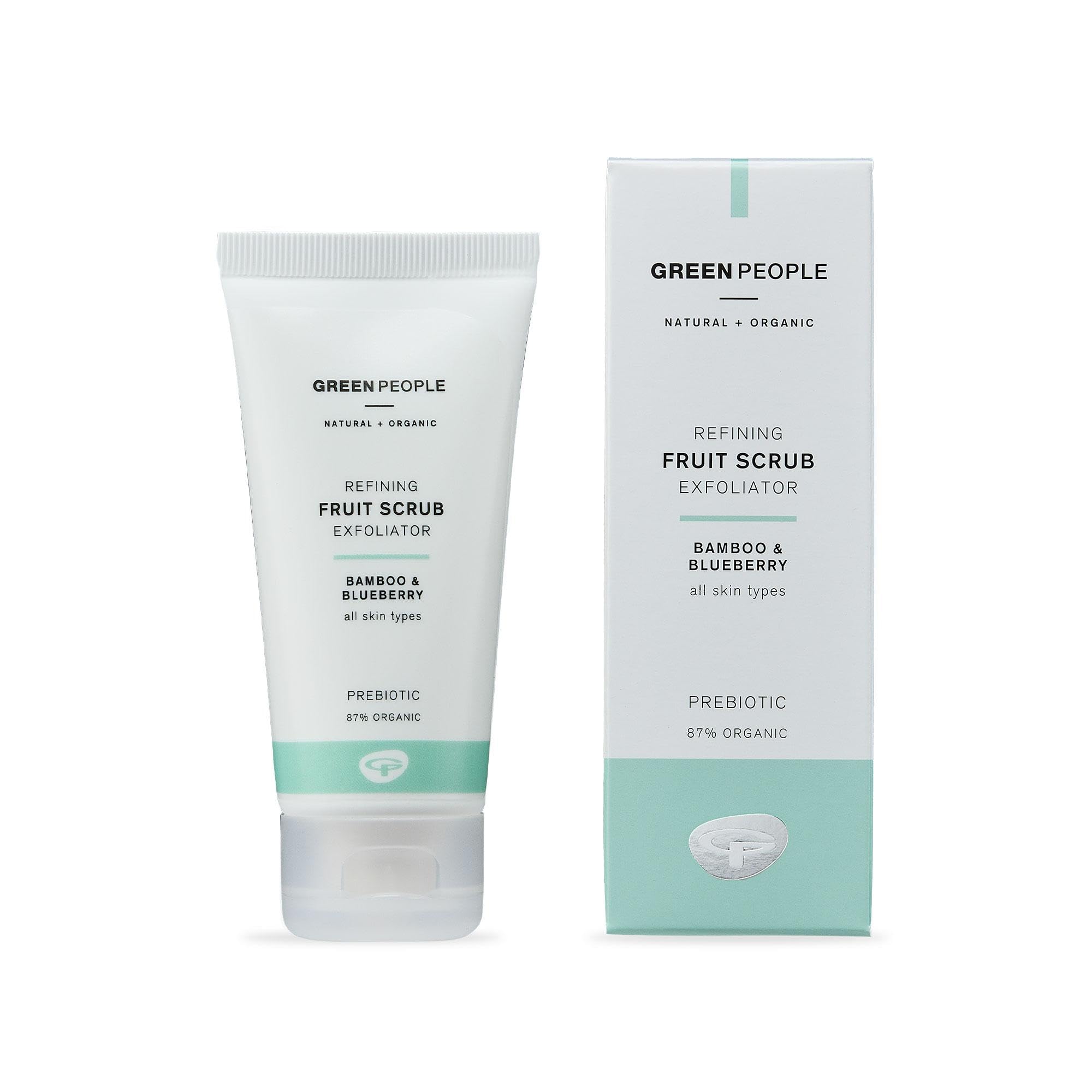 Green People - Fruit Scrub Exfoliator - For All Skin Types - Paraben & Alcohol Free - Cruelty Free & Vegan, 50ml