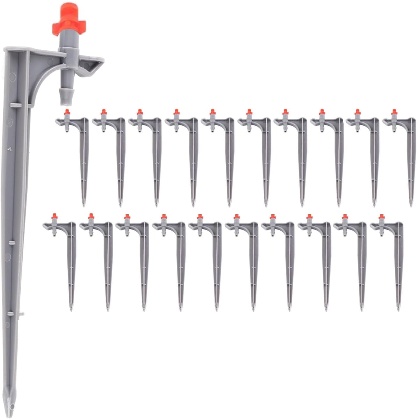 20PCS Drip Irrigation Emitters,360 Degree with Plunger Adjustable Irrigation Drippers for 1/4" Drip Irrigation Tubing, Perfect for House Garden Watering Drippers Sprayer (360 Degrees)