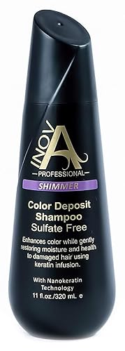 Inova Professional Color Revive & Enhance - Champú de protección suave sin sulfatos - Color Deposit Shimmer, 11 onzas líquidas