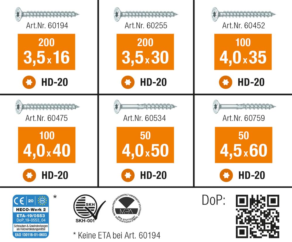 Heco Sortimentskoffer 700 TOPIX-plus, L-BOXX Mini mit 700 Schrauben