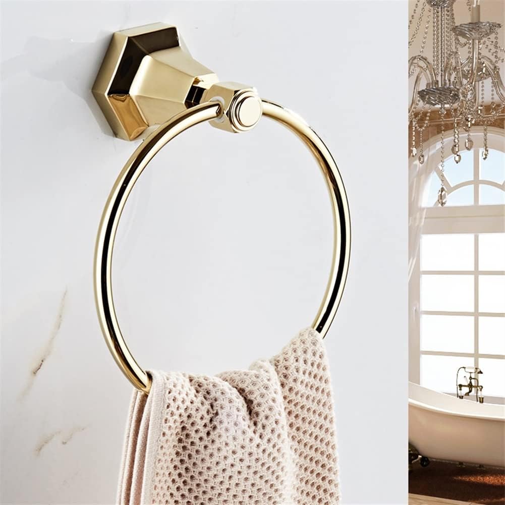 Towel Rings,Solid Brass Gold Wall Mounted Towel Holder Hangers,Towel Rack,Bathroom Accessories,Home Decoration Towel Bar