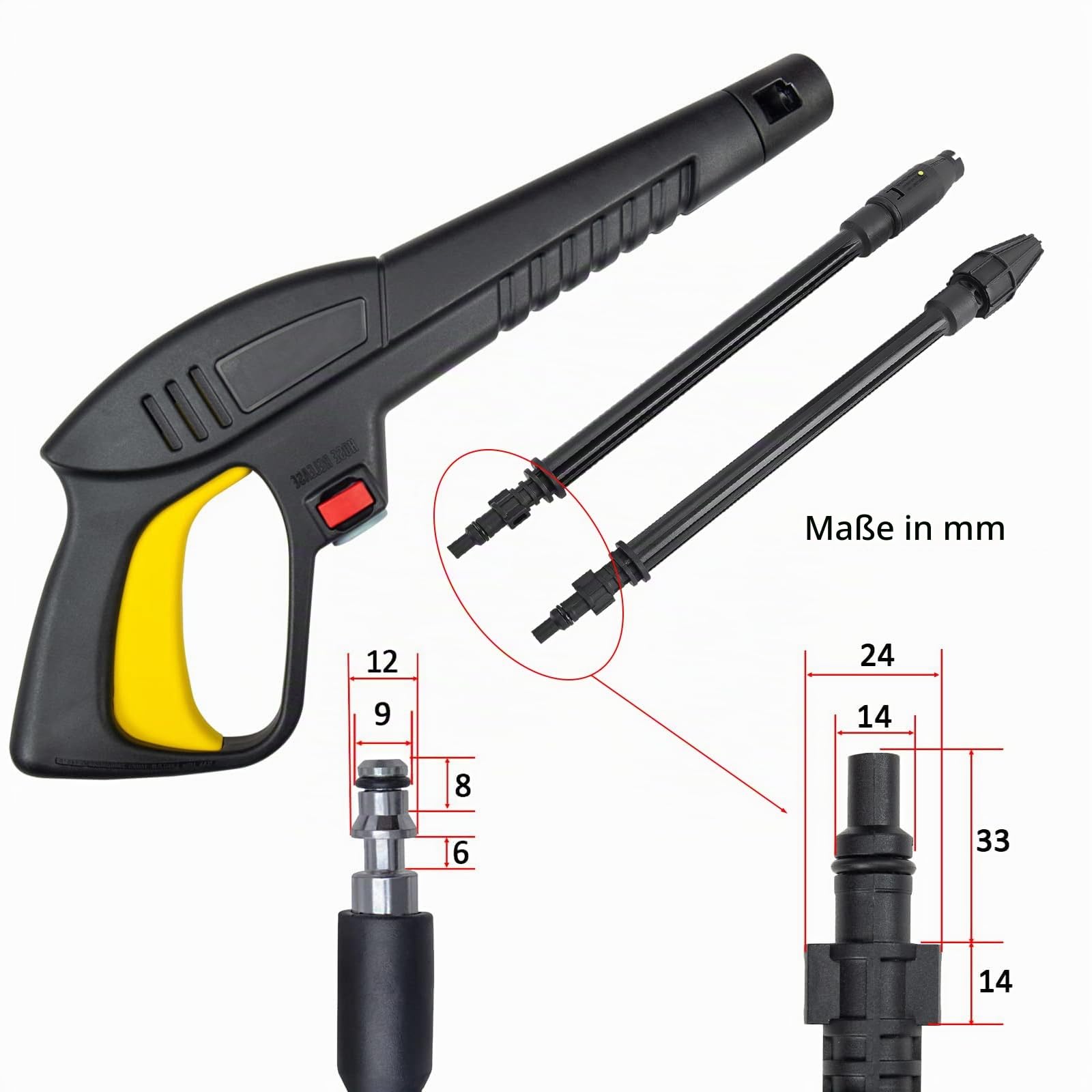 Autowäscher Wassersprühpistole Lance Nozzle Waffe für Lavor Lavorwash Vax Handwerker Briggs & Stratton Hochdruckreiniger
