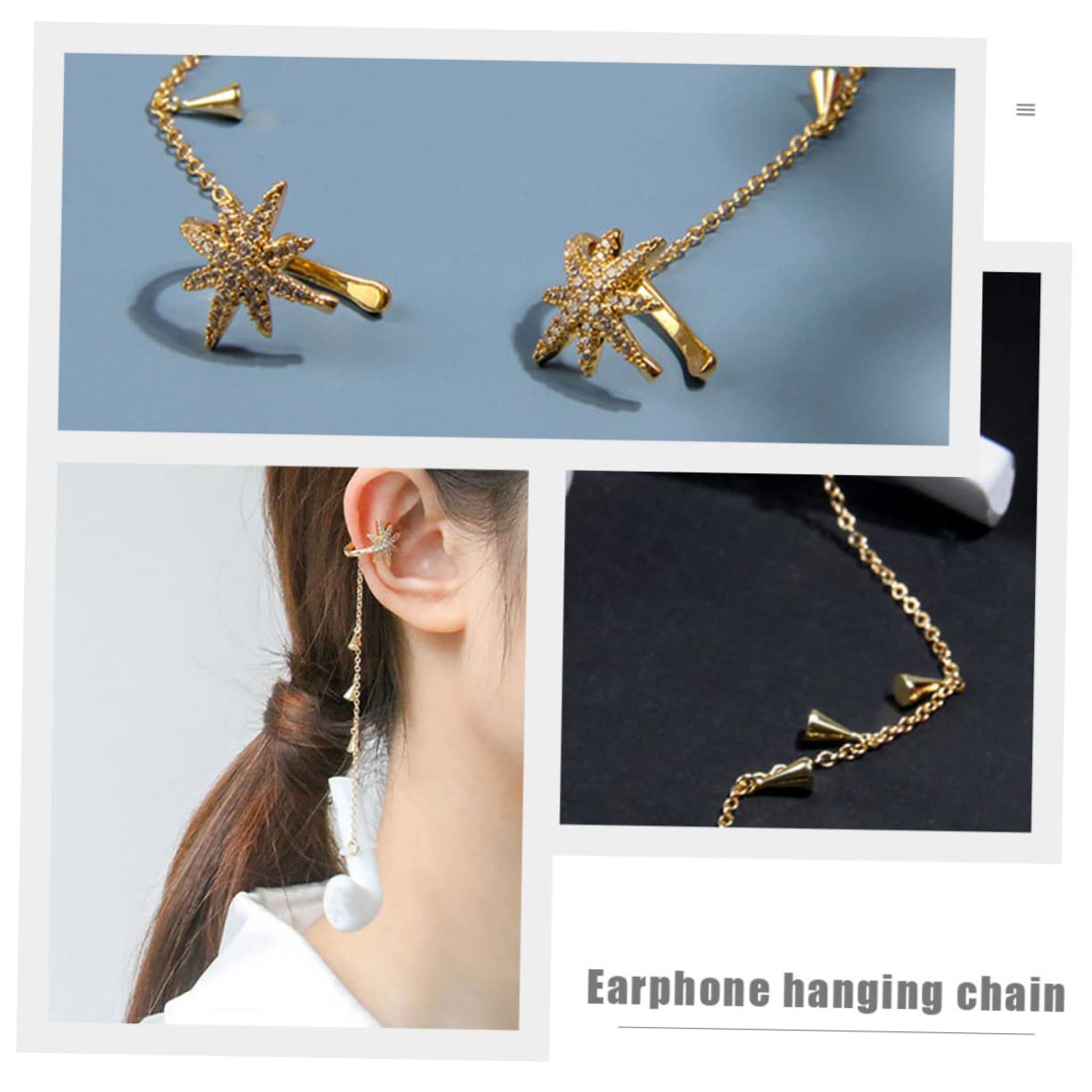 Gadpiparty 5paare Earpiece Holder Chain Verstellbare Anti-Verlust Kette Für -kopfhörer Leicht Und Tragbar Für Täglichen Gebrauch Und Sportaktivitäten Sicheres Design Für