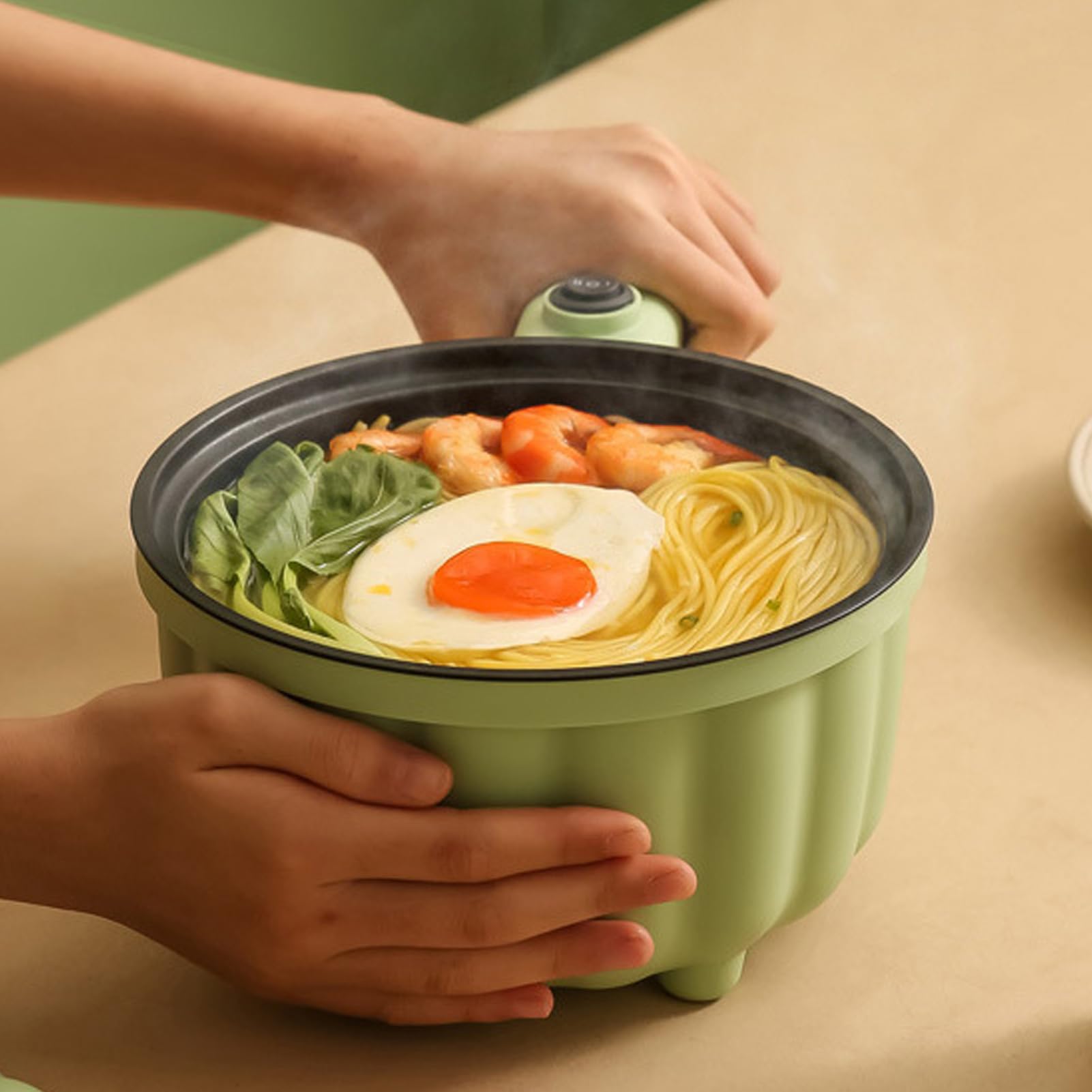 Portable Pan Plug In Non Stick Travel Pan Travel Time 12V Portable Cooking Pan With Lid ...