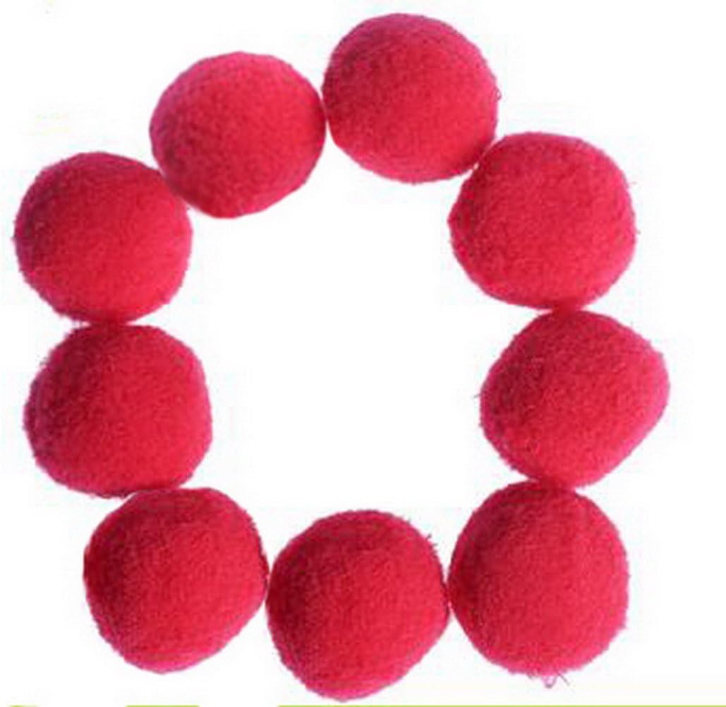 PET SHOW 50pcs 1.5"/3.8cm Cat Toy Balls Soft Kitten Pompon Toys Indoor Cats Interactive Playing Quiet Ball Cats Favorite Toy Assorted 10 Colors : Pet Supplies