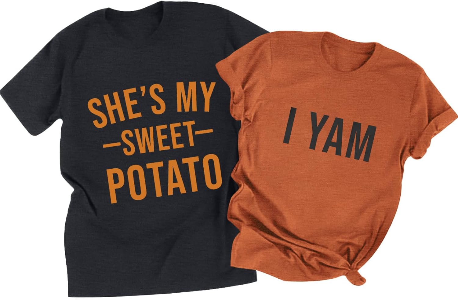 She's My Sweet Potato I Yam Shirt Matching Thanksgiving Outfits for Couples His and Her Thankful Short Sleeve Tops