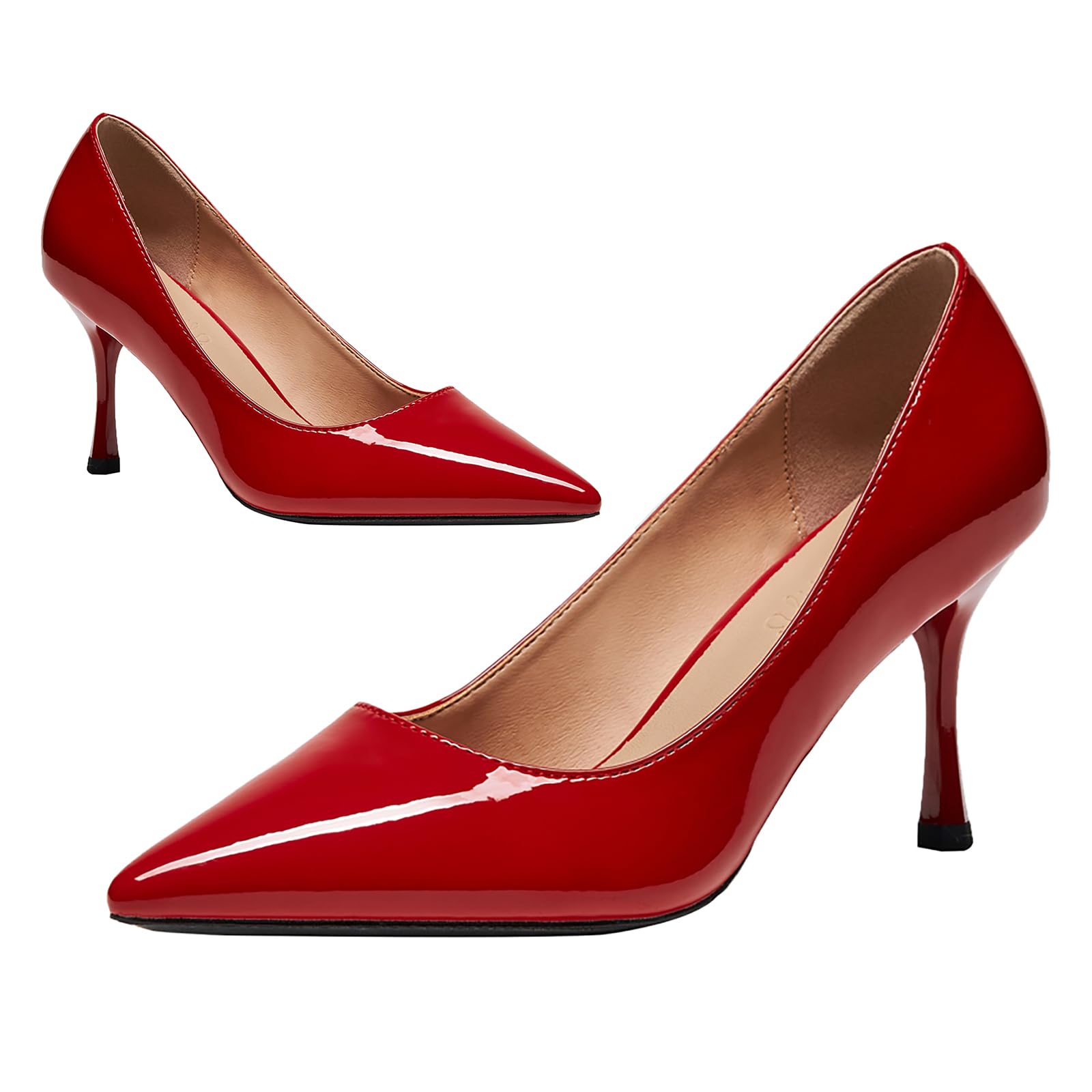 Damskie buty wsuwane ze szpiczastym noskiem damskie niskie obcasy buty do sukienki wygodne na średnim obcasie kocięta czółenka robocze biznes na co dzień biuro