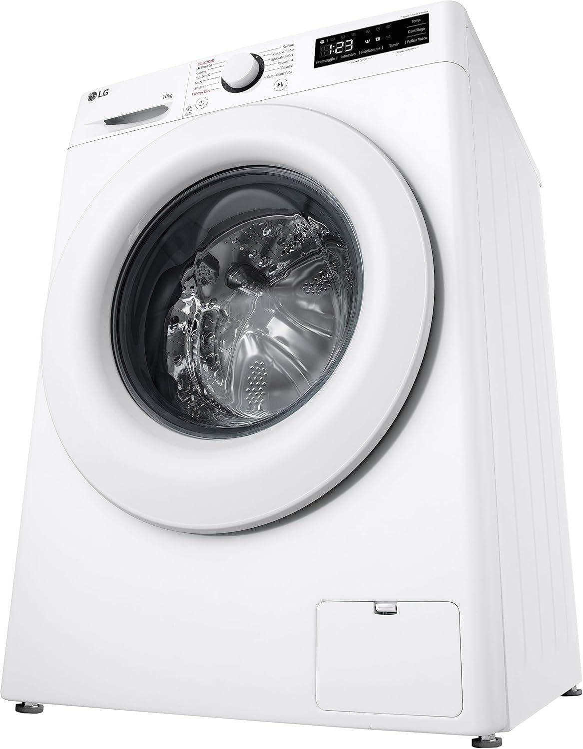 LG AI DD F4R3010NSWW Lavatrice Classe A -10%, Carica Frontale Serie R3, Lavatrice 10kg, 1400 giri, AIWash, Lavaggio a vapore, Motore Direct Drive, Smart Diagnosis, Libera installazione, Bianca