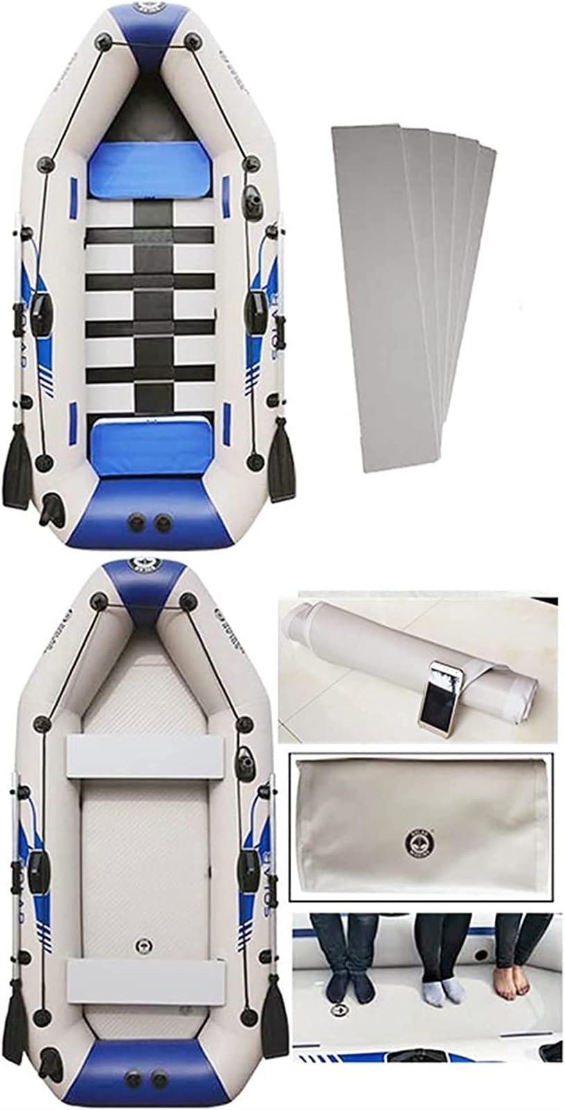 ELzEy Bote De Pesca Engrosado Kayak Bote De Deriva Inflable Bote De Goma Inflable Doble Deportes Acuáticos