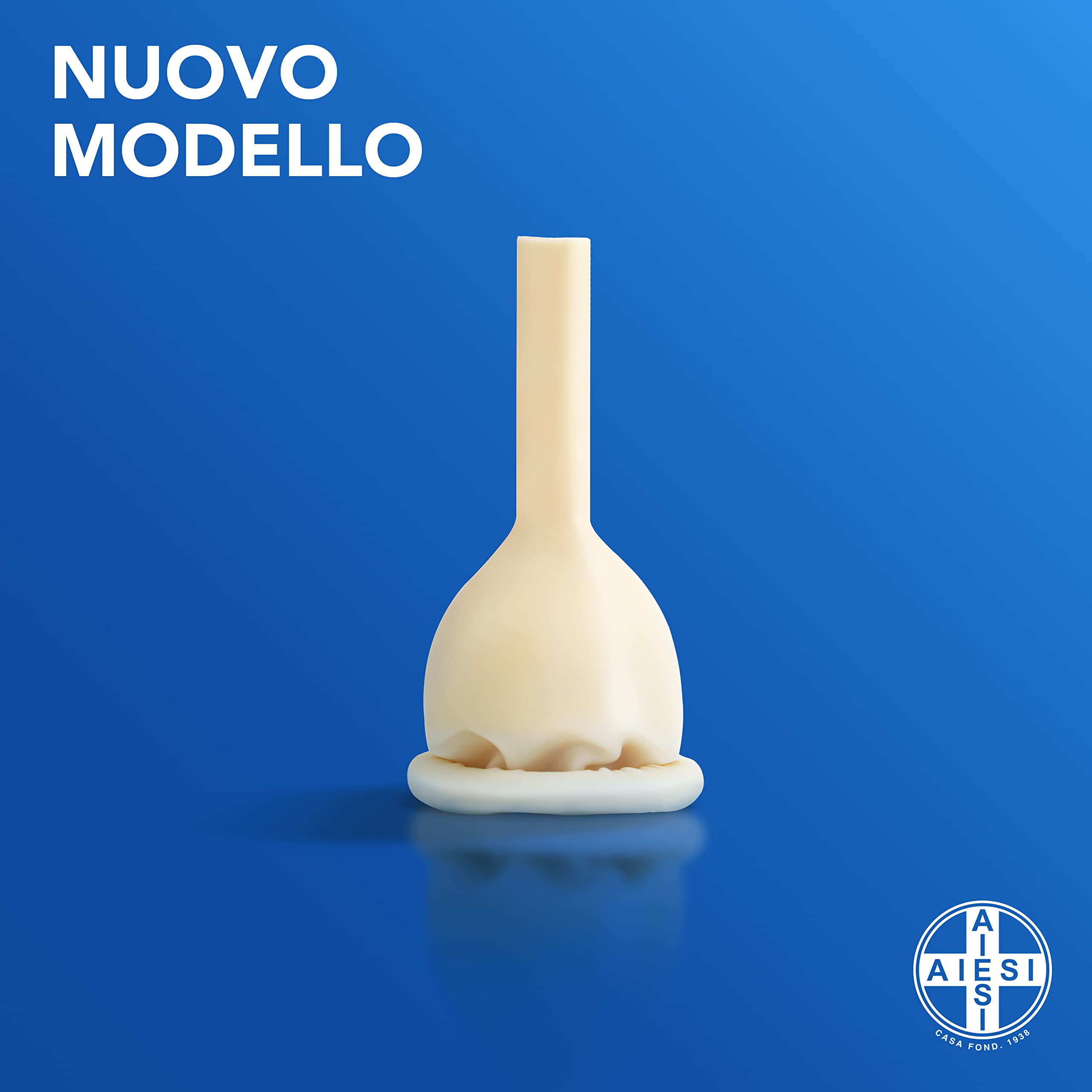 AIESI® Catetere esterno per uomo 30 mm (50 pezzi) in lattice con striscia adesiva HOSPISAFE