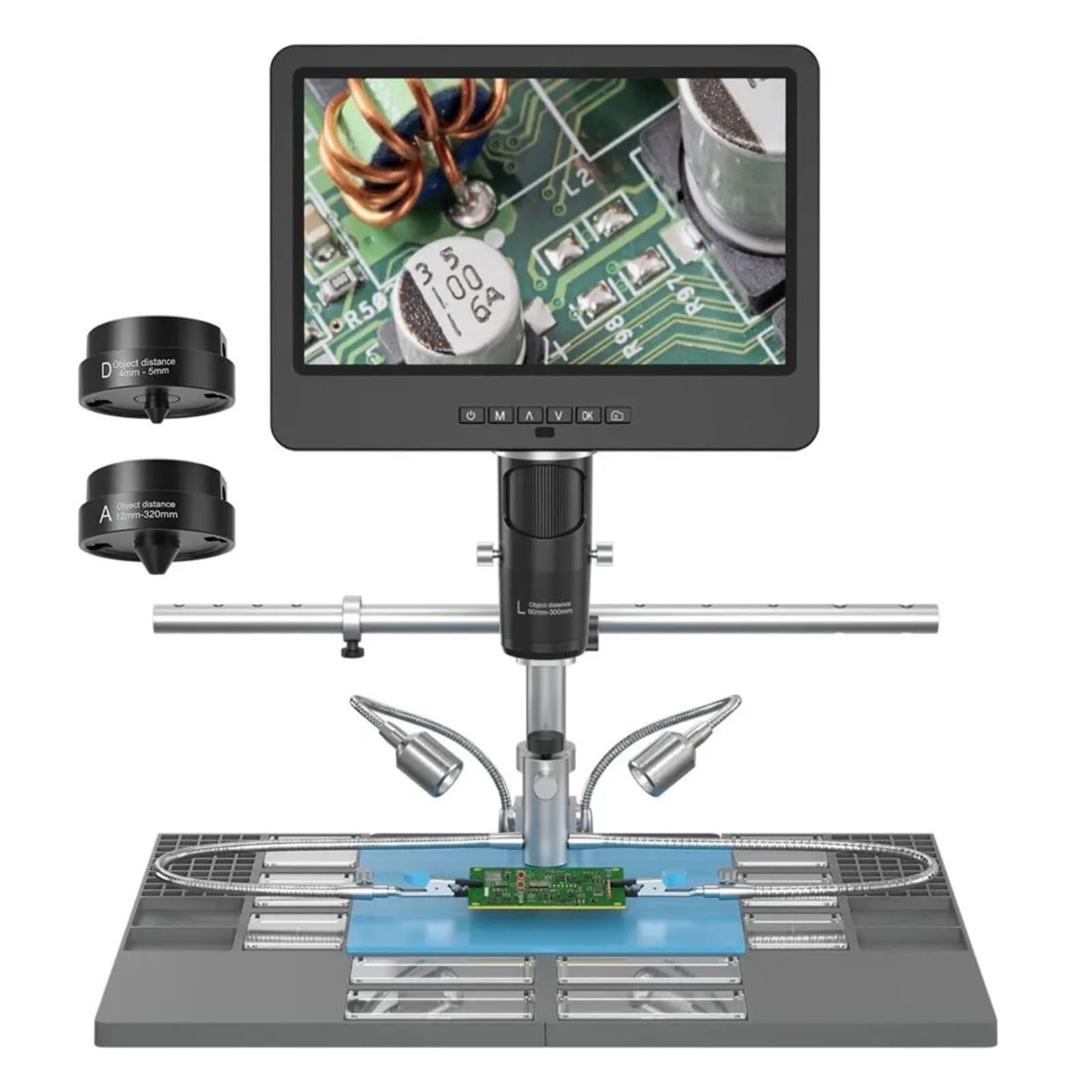 Microscopio Digital Trinocular 2000X UHD 2160P HDMI For Soldadura PCB SMD For Herramientas De Reparación Teléfonos NíTido Y Preciso