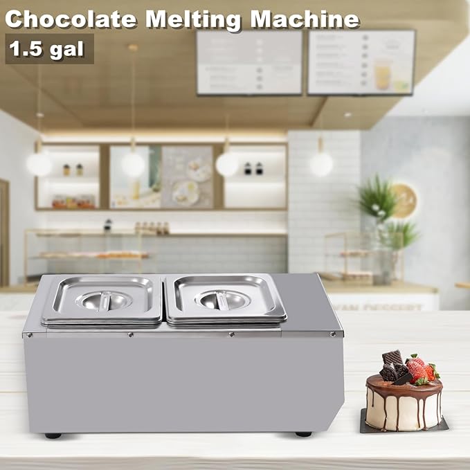 Máquina para Derretir Chocolate Doble Olla 1.5 gal 800W miniatura 4