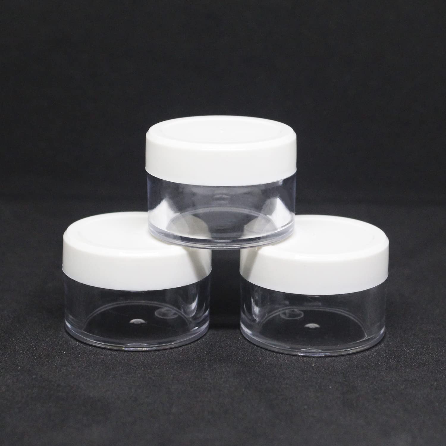 15 g Empty Acrylic San Jar Transparent/Clear Cosmetic Container with While Lid and Leakproof Inner lids for Lip Balms, Lip Scrubs, Body Butters, Eyeshadow, Makeup & DIY Products (3)-image-42