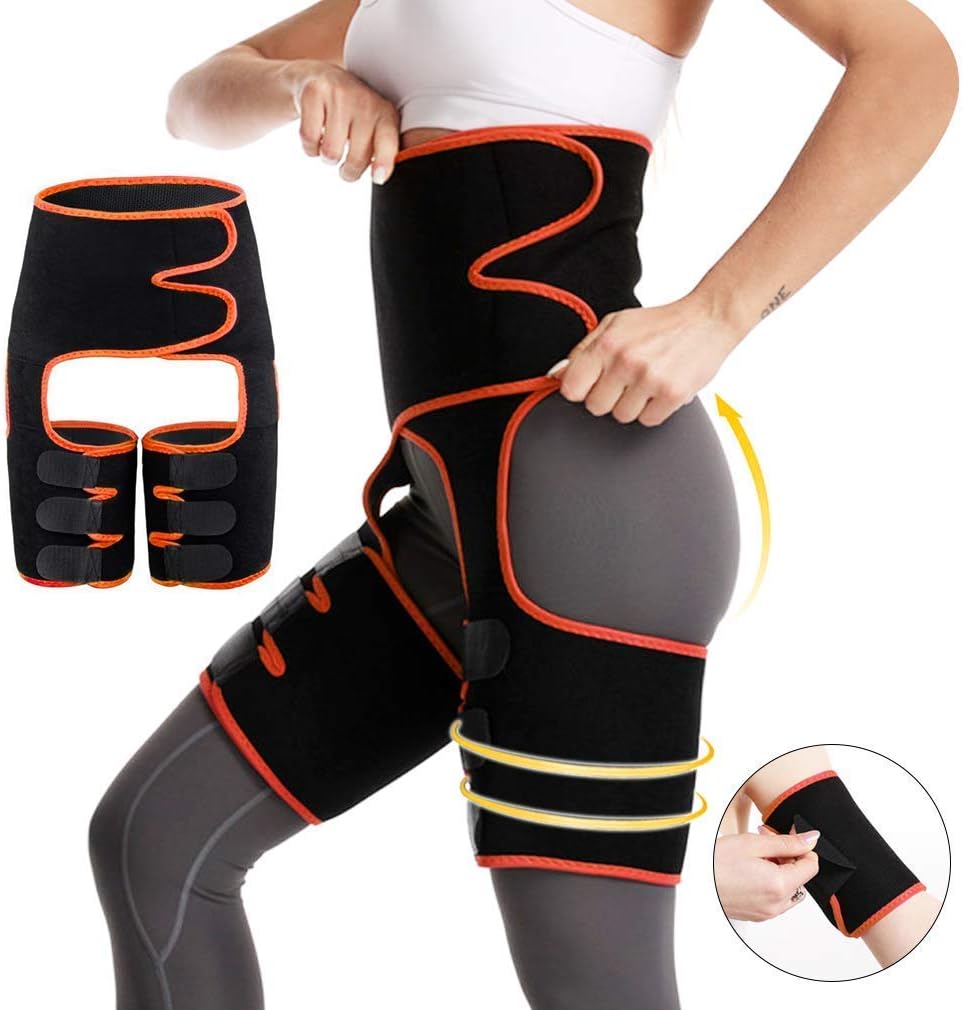 Pahajim High Waist Thigh Trimmer and Butt Lifter, 3-in-1 Waist and Thigh Trainer for Women Weight Loss Workout Fitness
