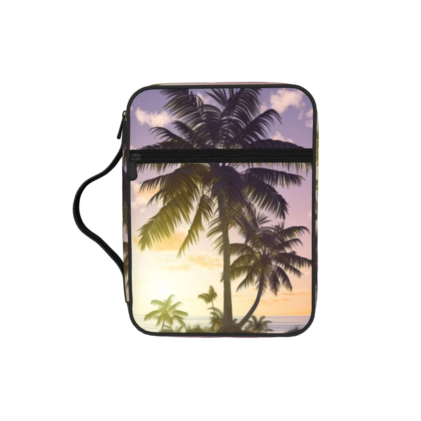 Summer Palm Tree Bible Cover Case Waterproof Bible Bag With Handle Organizer Storage Book Cover For Bible Study