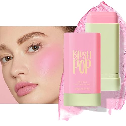 Blush Stick Pigmentado Cream Stick, Conceal & Contour Blush Maquillaje para mejillas, maquillaje labial y tinte de mejillas (01#)