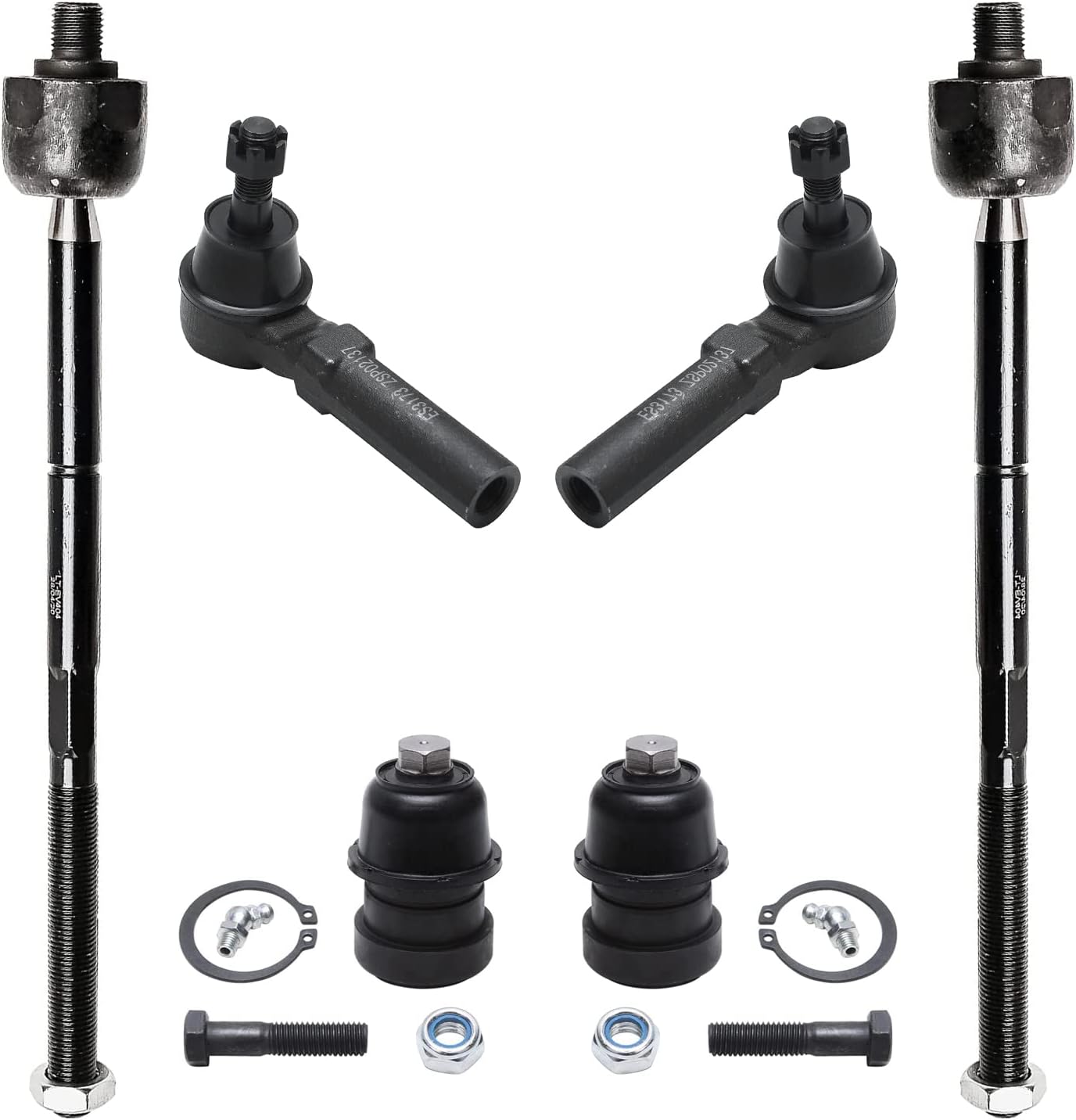 Detroit Axle - Front Quick Struts + Inner Outer Tie Rods + Lower Ball Joints + Sway bar Links Replacement for Dodge & Plymouth Neon - 10pc Set