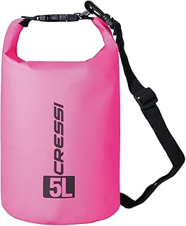 CRESSI Dry Bag Waterproof Backpack Durable PVC Roll-Top Bag with Shoulder Strap With Zipper for Beach