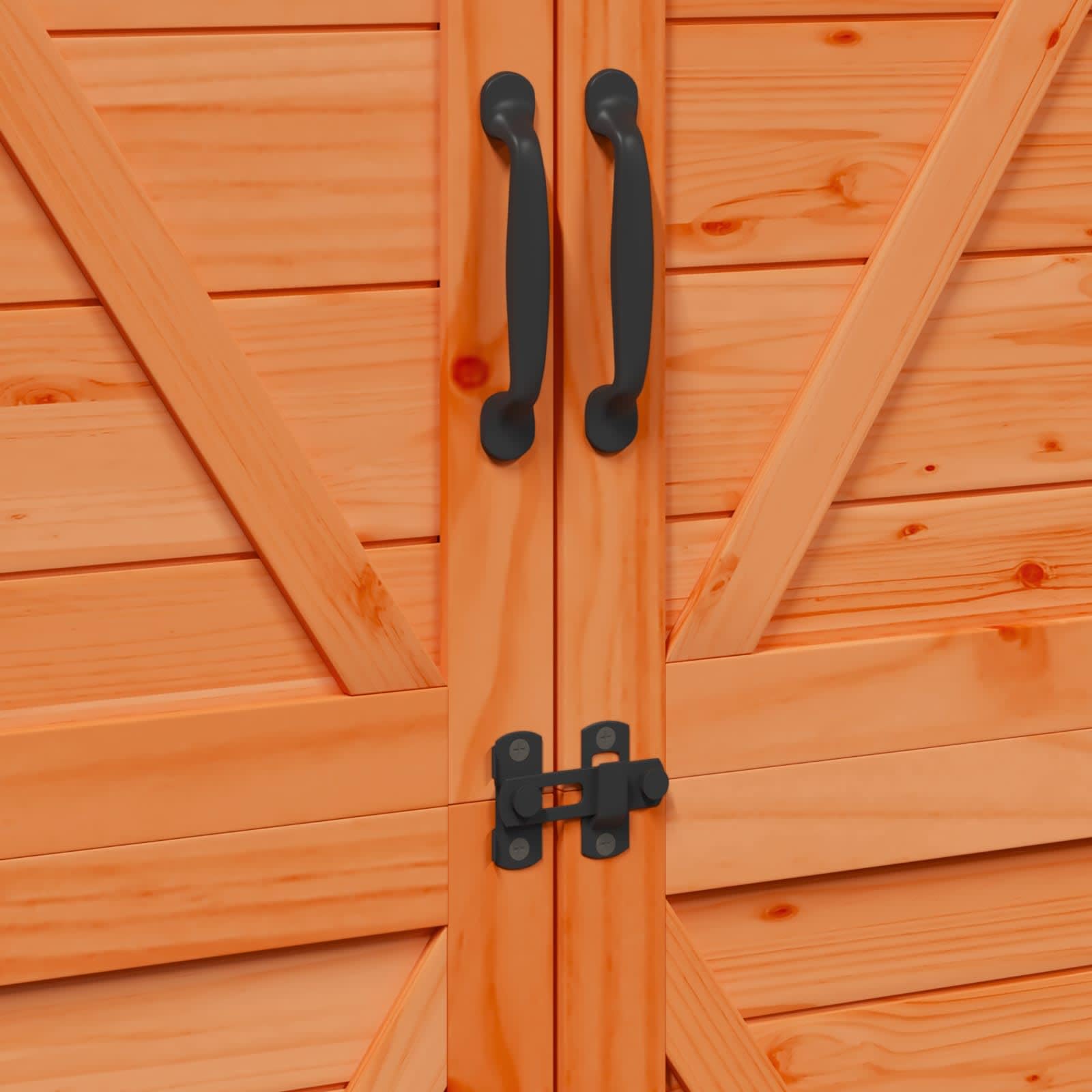Casetta da giardino in legno marrone 106 x 56 x 176,5 cm | Pratico armadio da giardino per terrazza e giardino con tetto inclinato in asfalto e porta lamellare ventilata per attrezzi.