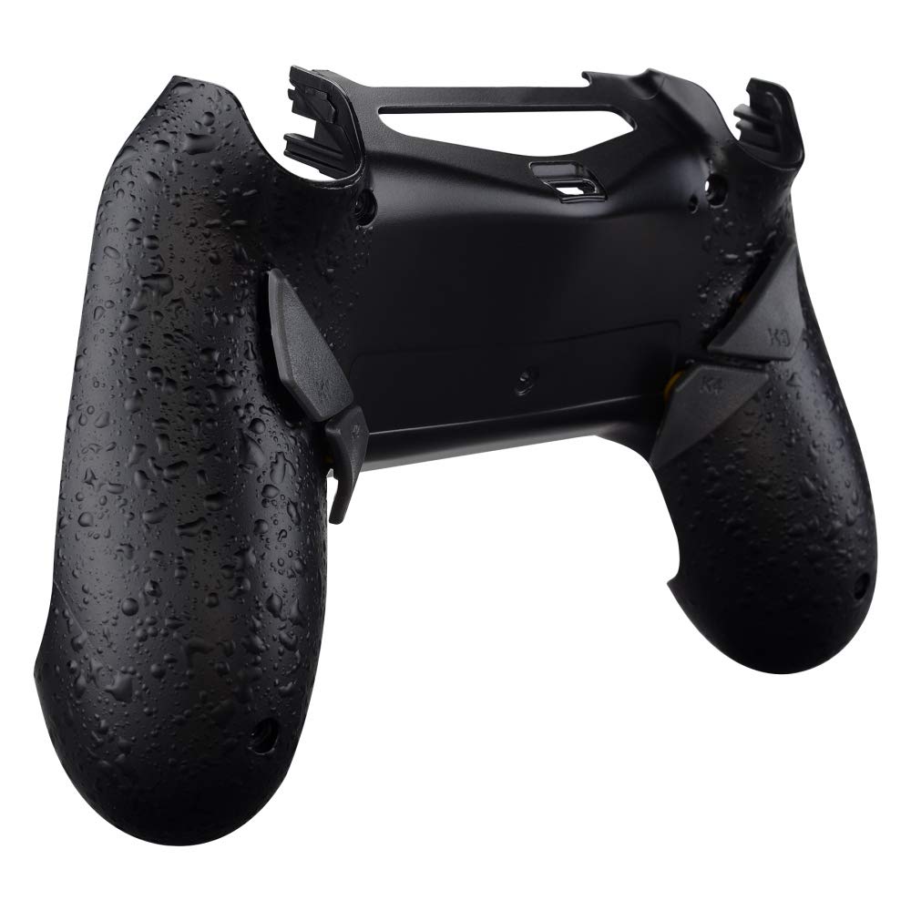eXtremeRate DAWN Remap Kit Programmabile per ps4 Joystick,Cover&4 Tasti Posteriori Aggiuntivi Back Button per ps4 Controller JDM-040/050/055-Nero Antiscivolo