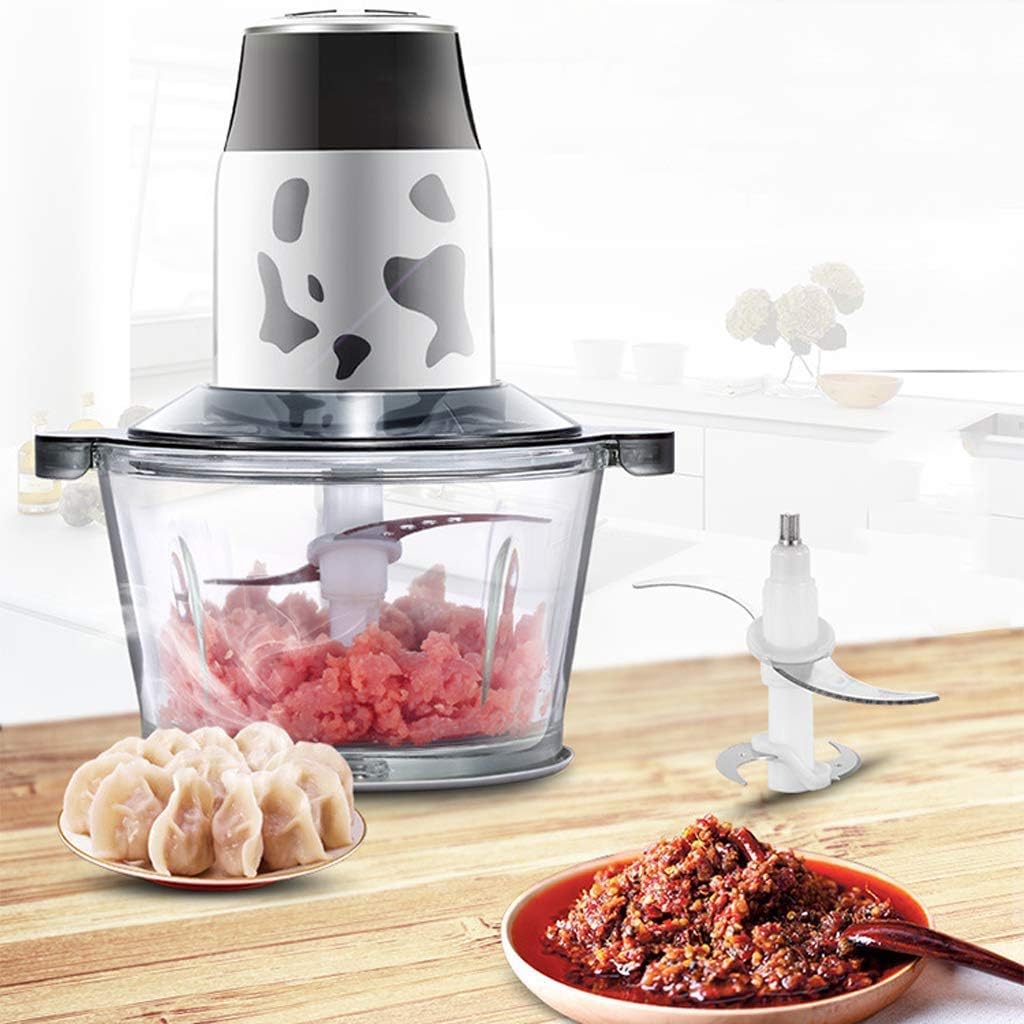 Glass Meat Grinder-300W Mini Chopper - Electric Food Processor, Vegetable Cutter，Dicer ， Chop, Blend, Mix， Puree Stainless Steel Blades