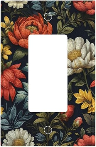 Vista 17 de Decorativo Arte Interruptor de Luz Cubiertas de Pintura al óleo Estilo Flores Placa de Pared de Interruptor de Interruptor Decorativo Placa
