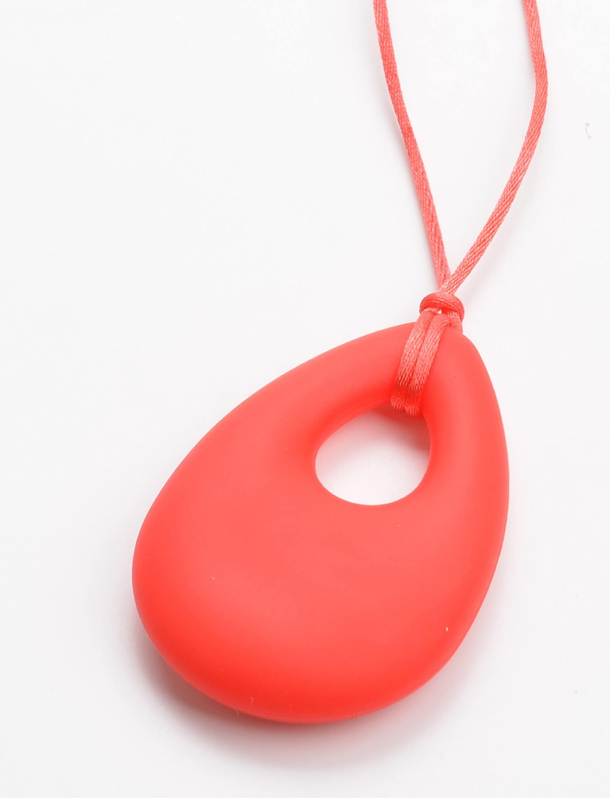 Chuchumz Chewy Necklace Chewelry Autism ADHD Biting Sensory Child Baby Teething Tubes Chew Toy Children Red