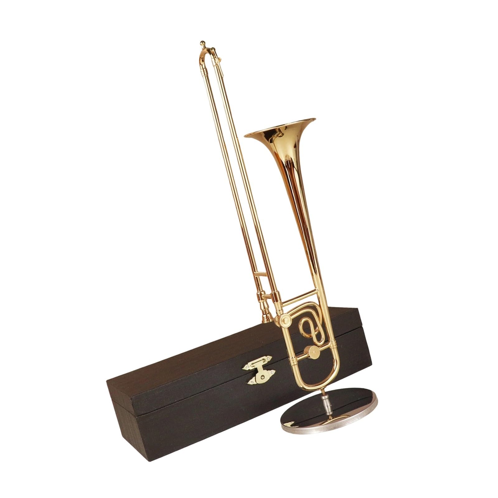 ZXFJYUIP Trombone Trumpet And Saxophone Instrument Models Miniature Tube Decorations Bronze Plated(8)