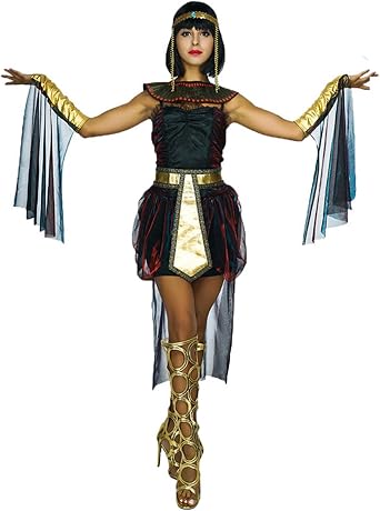 Cleopatra Style Role Play Costume | Mystery Queen Costume | Ancient Egypt Vintage Dress | Women Sexy Stage Set 5 Piece Set