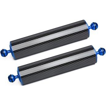 Carbon Fiber Underwater Float Arm for Ultralight Water Arm Dual 1 Inch Ball Buoyancy Floating Arms Lighting System for Diving Tray Blue D60mm 12