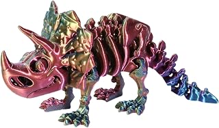 Juguete de dinosaurio impreso en 3D – Figura de dinosaurio móvil con articulaciones móviles | Creativo para Escritorio, Modelo de Dinosaurio para Presentar en, mostrador o mesa