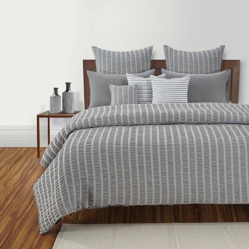 LOOM HOME TEXTILES Luxury Seersucker Bedspread – Lightweight, Breathable & Wrinkle-Free Comfort – Elegant Textured Bedding for All Seasons – Single, Queen & King Sizes-image-8