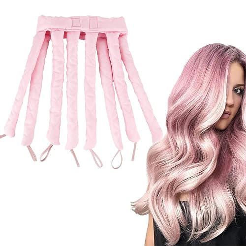 BUKBUVLO Rizador de pelo sin calor, sin calor, rizadores de cinta, rodillos de pelo suave para mujeres y niñas, herramientas de bricolaje, rizado